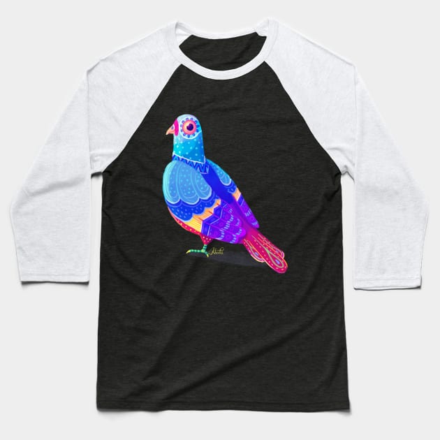 Paloma Alebrije Baseball T-Shirt by Khatii